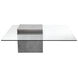 Grange 39.5 X 39.5 inch Clear / Grey Coffee Table